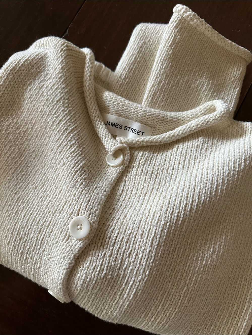 James Street Oversized Peri Cotton Cardigan - Picture 4 of 5